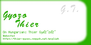 gyozo thier business card